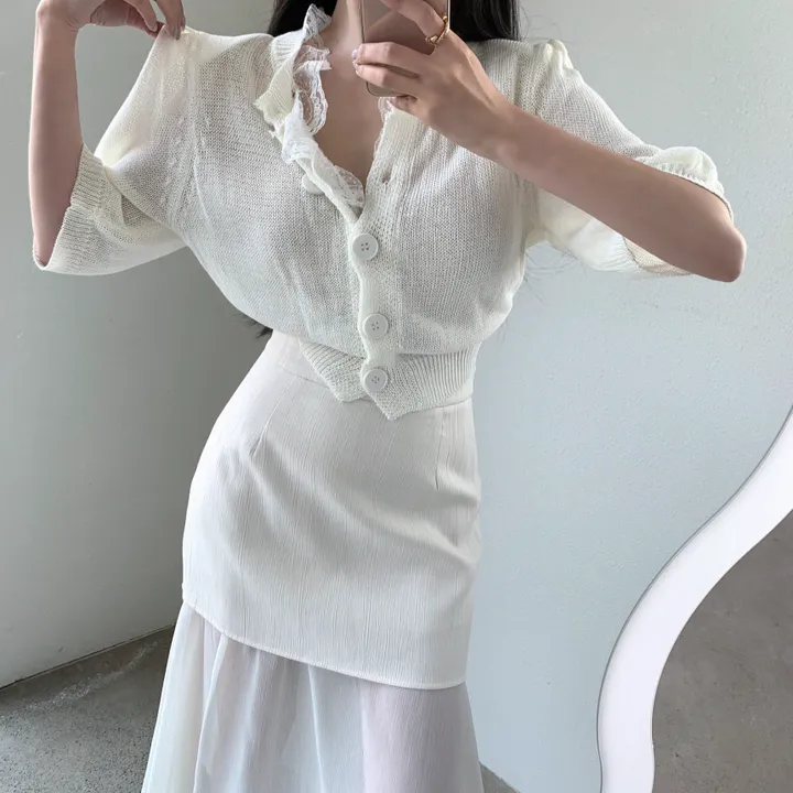 마리 레이스 퍼프 가디건 상세 이미지 22
