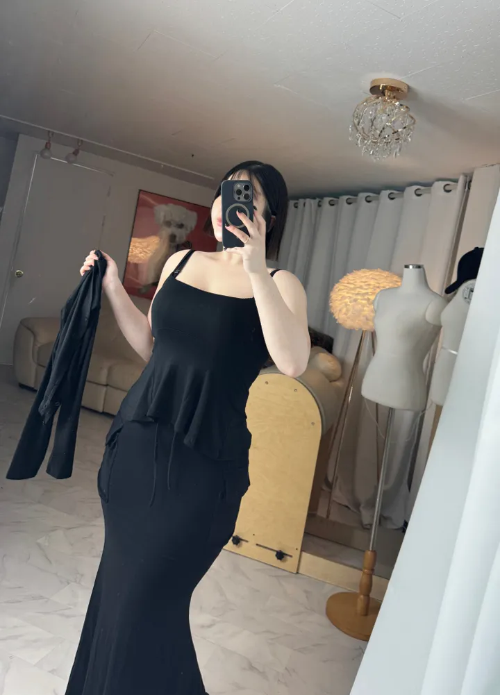 플레어 나시 가디건 투피스 세트 상세 이미지 27