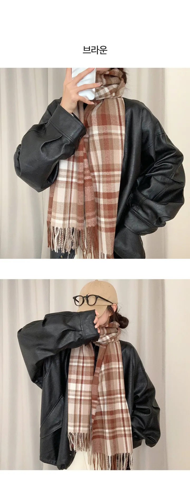 [체크패턴💕] 클래식체크 커플 롱 소프트 파스텔 머플러 목도리 여자목도리 남자목도리 겨울 겨울목도리 체크목도리 상세 이미지 27