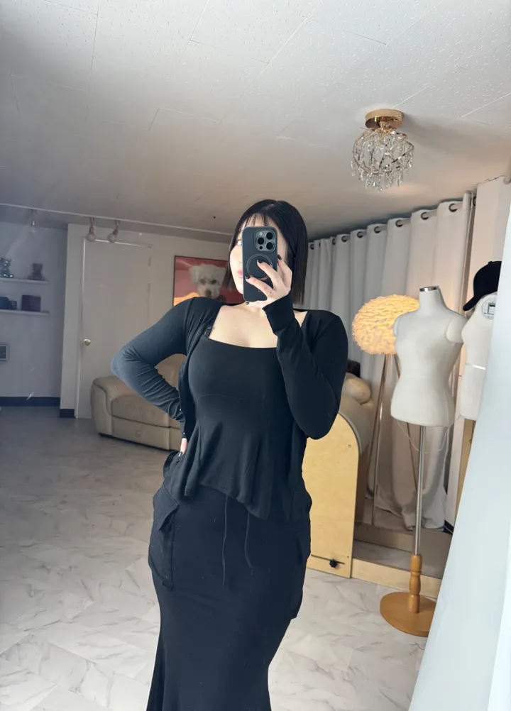 플레어 나시 가디건 투피스 세트 상세 이미지 38