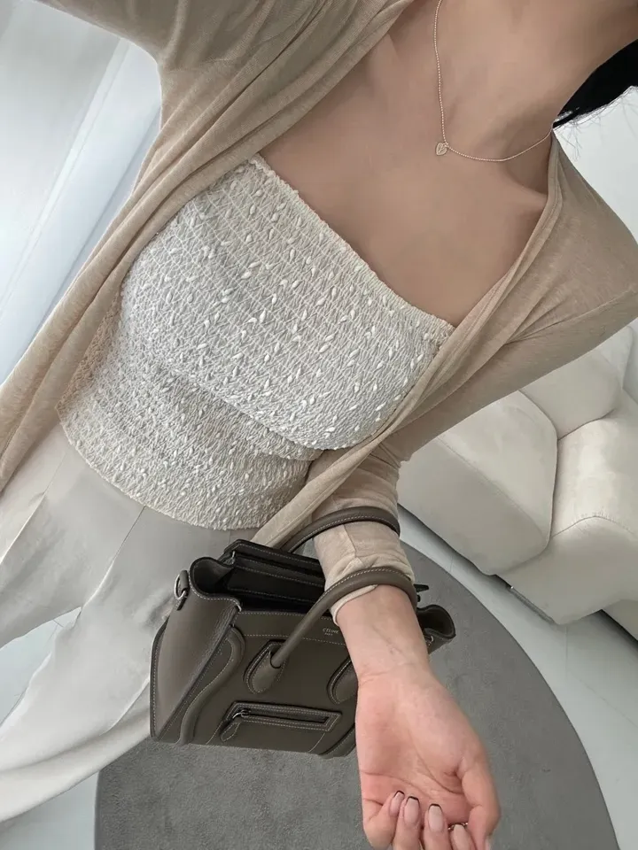 롱브 여리 시스루 가디건 상세 이미지 15