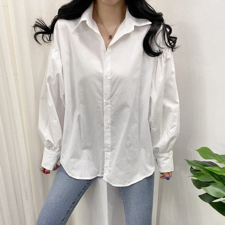 🚀당일발송🚀[베이직/하객룩] 봄 가을 메인 벌룬 블라우스 남방 상세 이미지 12
