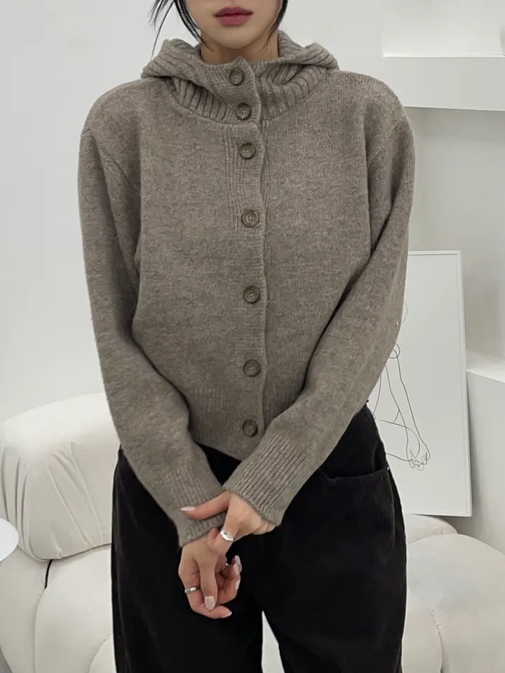 🏆누적3천장🏆[MD PICK!/주문폭주🔥] 데일리 버튼 후드 니트 가디건 상세 이미지 7