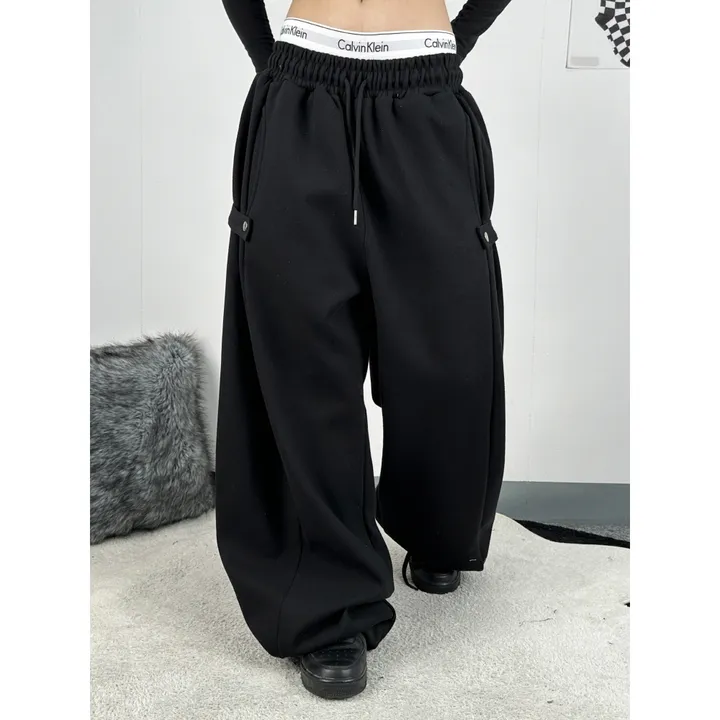 기모선택❤️[UNISEX/소장추천!/6color!]데이유 비죠 스냅 버튼 포인트 루즈 와이드 벌룬 트레이닝 팬츠(3-5일 여유주문) 상세 이미지 63