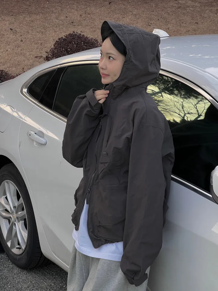 -  남녀공용 탄탄 비비 포켓 오버핏 바람막이 - 상세 이미지 6