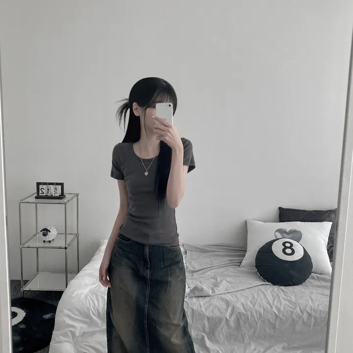 daily slim-fit short sleeve t [ 기본핏 라운드 슬림핏 스탠다드 숏 반팔 티셔츠 ] 상세 이미지 25