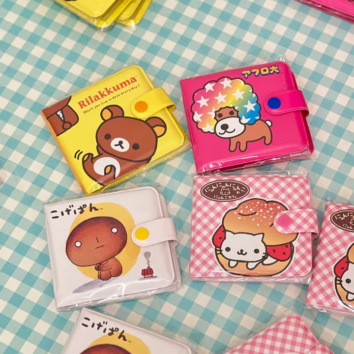 [일본정품] 산엑스 리락쿠마 · 코게빵 · 냥냥냥코 · 아프로켄 레트로 pvc 반지갑 월렛여행지갑 상세 이미지 2