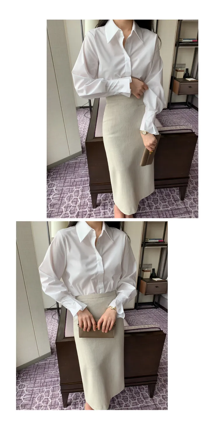 [4천장돌파][자체제작] 죠니 카라 핀턱 셔츠 상세 이미지 50