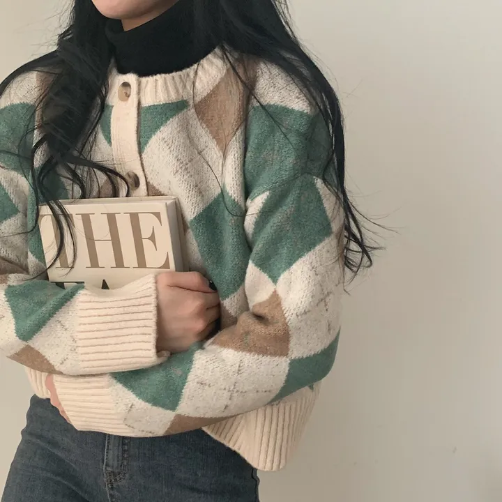 동화속 아가일 체크 니트가디건 ;3col 상세 이미지 42