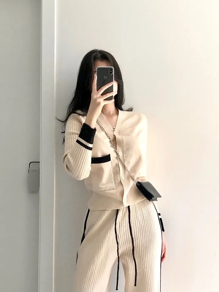 빠른🔥고퀄버전🩷원조✔️다니 롱투피스세트(긴바지,긴팔버전)104,투피스추천,트레이닝,배색추리닝,츄리닝추천,롱바지,여름바지,가디건,가디건세트,데일리,꾸안꾸,단추가디건,봄,가을 상세 이미지 7