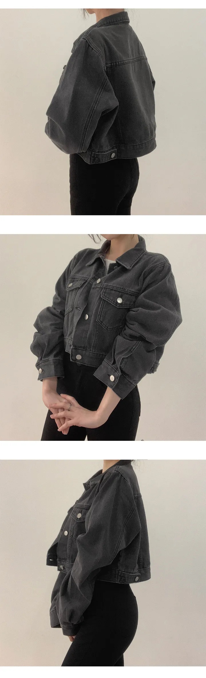 📌최저가 여깁니다! 데일리템은 미리 쟁여두어요!  [간절기필수/기본템] 스탠다드 크롭 데님 청자켓  2color 상세 이미지 5