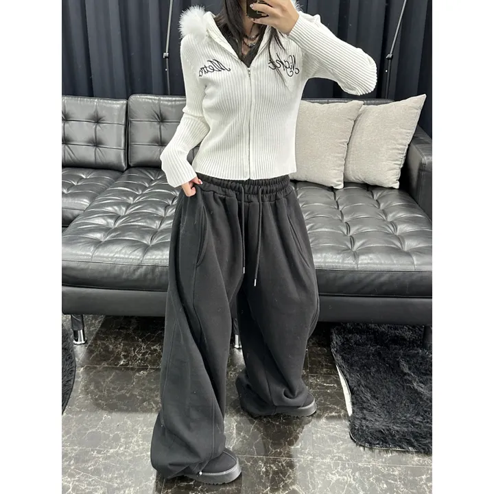 ❤️‍🔥누적판매8,000 돌파 기념❤️‍🔥[UNISEX/기모 ver.🤧/소장추천!]럽 올 컬러 와이드 스트링 트레이닝 팬츠(5color) 상세 이미지 89