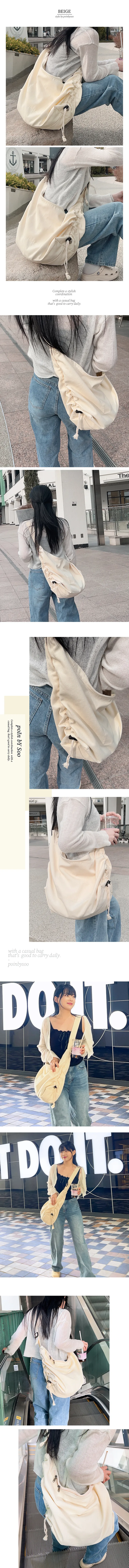 [당일출고/새학기특가🧡] 캔버스 스트링 보부상 빅사이즈 대용량 크로스백 아이패드 노트북 여행 가방 상세 이미지 6