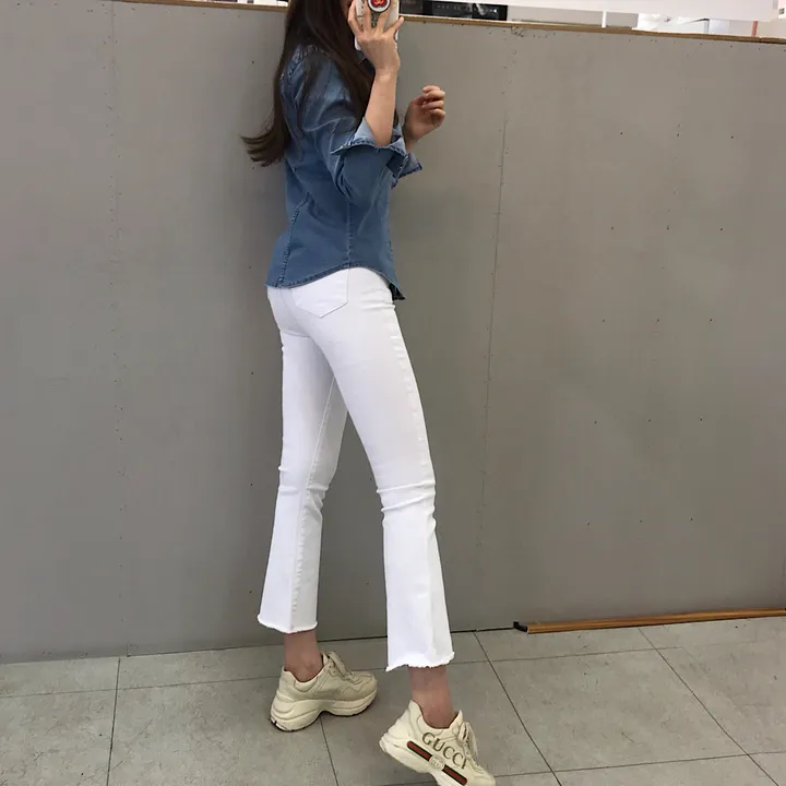 반팔/긴팔 주문폭주 스판 슬림핏 데님 청남방 자켓 셔츠 상세 이미지 16