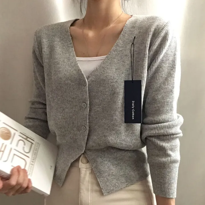 determ; ディテーム ベージュ クロップドカーディガン