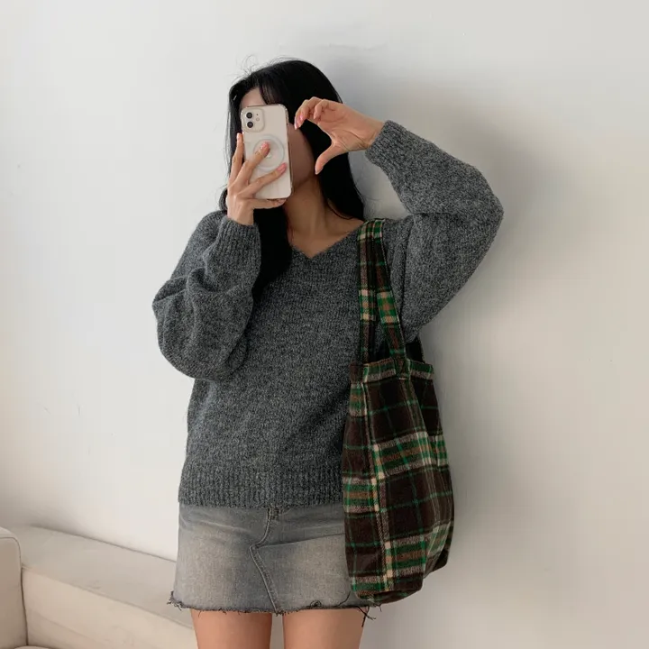 🌼2color🌼 윈터 체크 에코백🚚당일출고🚚 (그린, 네이비) 크리스마스, 연말파티, 겨울신상⛄︎ 상세 이미지 24