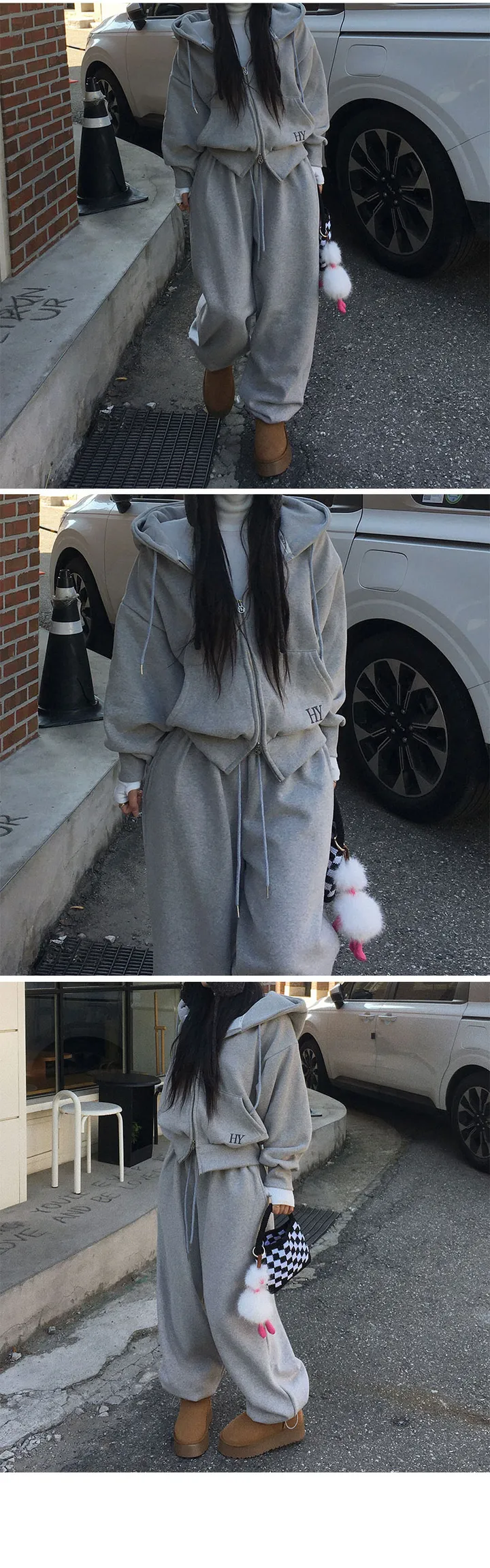 [초봄까지!][양기모*퀄보장] made 베어 루즈핏 양기모 트레이닝 세트 후드집업 와이드팬츠 기모트레이닝 봄겨울추리닝 양기모추리닝 상세 이미지 20