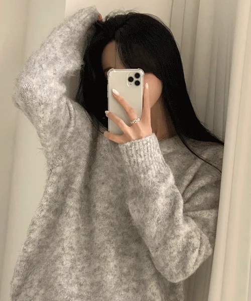 [울30%,몽글몽글~/색감맛집!] 부드러운, 모헤어 라운드 루즈핏 긴팔니트 (9color)