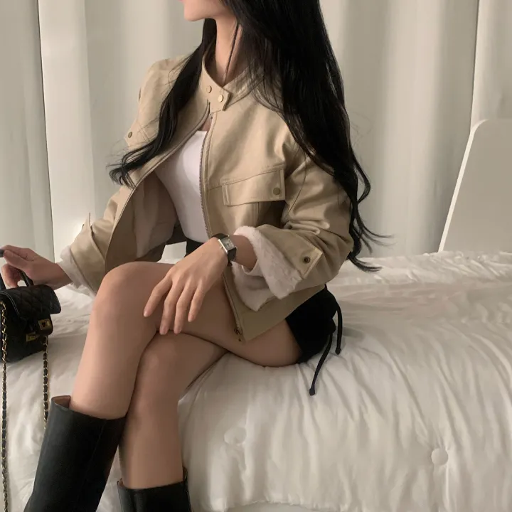Made [왕따뜻] 몽블 스웨이드 차이나 크롭자켓, 집업 - 4color 상세 이미지 13