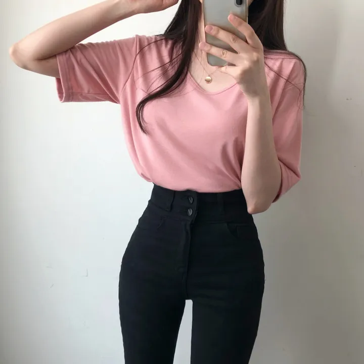 (국내제작 부드러움) 찰랑 데일리 기본 반팔 티셔츠 상세 이미지 25