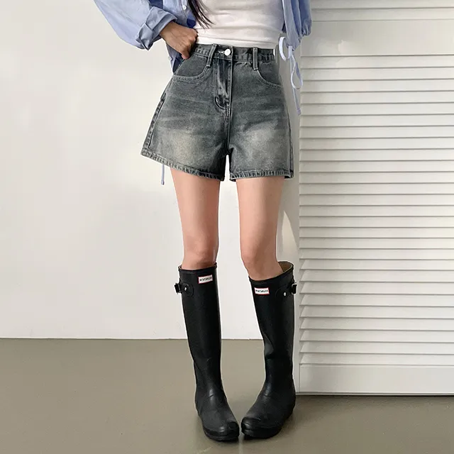 [컬러추가!/~2XL까지/made] 핏극찬, 시그니처 빈티지 데님숏팬츠 청반바지 4color 상세 이미지 13