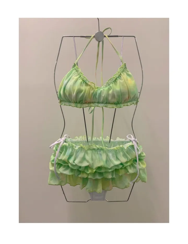 [당일배송/3PCS]릴리안 프릴 폼폼 스커트 비키니 (1 color) 상세 이미지 25