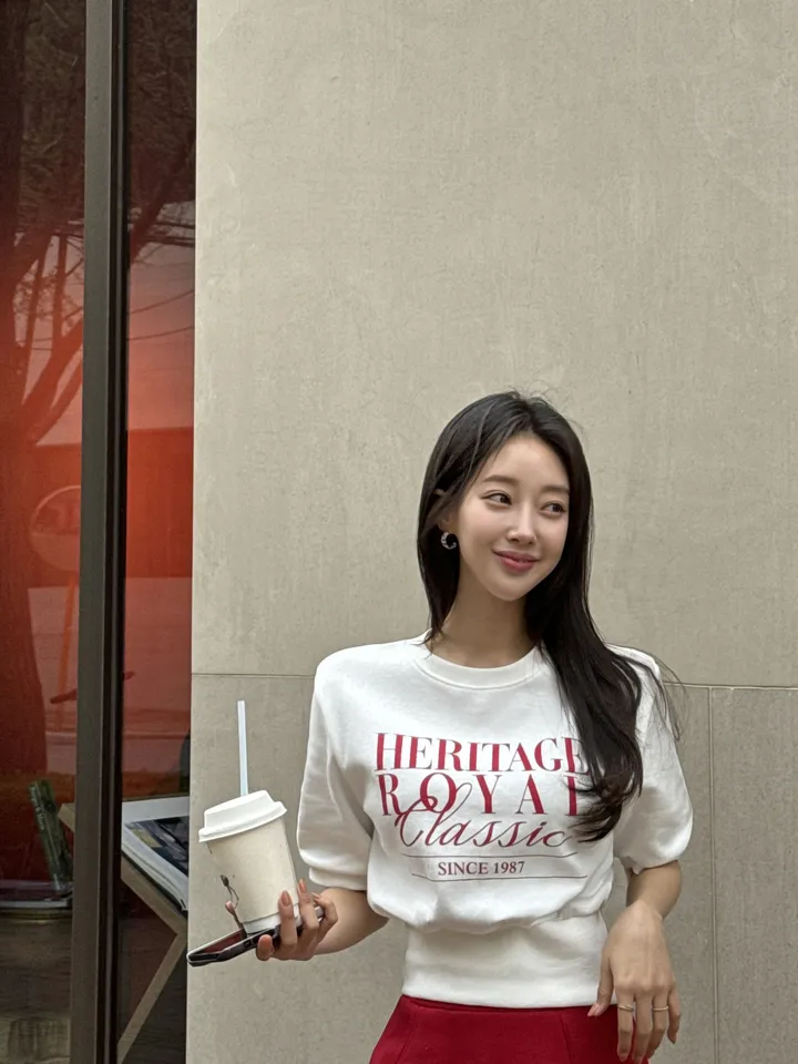 (자체제작/주문폭주~)헤리티지 맨투맨 롱 스커트 세트 상세 이미지 47