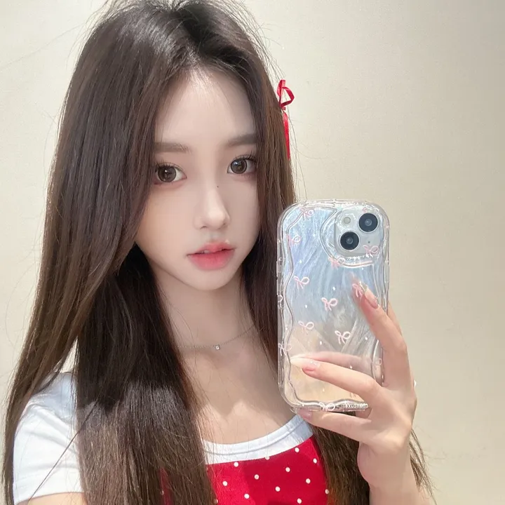 당일🚀갤럭시 S25 아이폰 미니 S 24 23 16 15 14 13 12 프로 맥스 A 23 24 32 34 노트 발레코어 홀로그램 실버 투명 💟 웨이브 (핑크 리본) 💟 상세 이미지 5