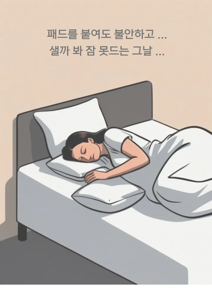 [3장초특가🎁/당일출고/90-110호] 빅사이즈 샘방지 면스판 위생팬티 안심 생리팬티 위생속옷 상세 이미지 1