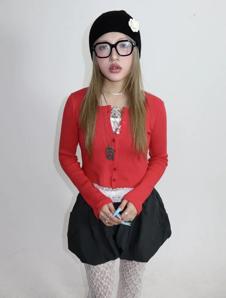 🖤 FLOWER B&W BEANIE 플라워 비니 (2 colors) 상세 이미지 22
