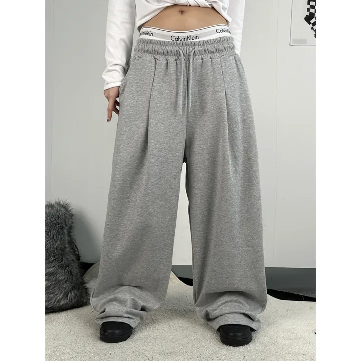 기모선택❤️[UNISEX/기획특가/4size!]올데이 원턱 라인 루즈 와이드 트레이닝 팬츠(2color) 상세 이미지 16