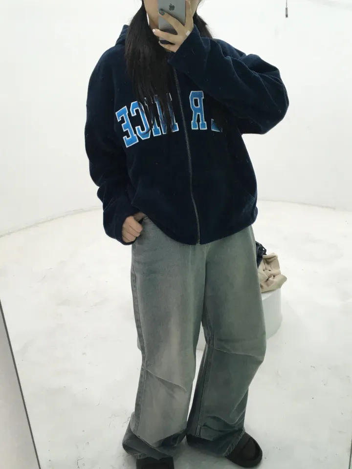 자수 후리스 후드집업 상세 이미지 23