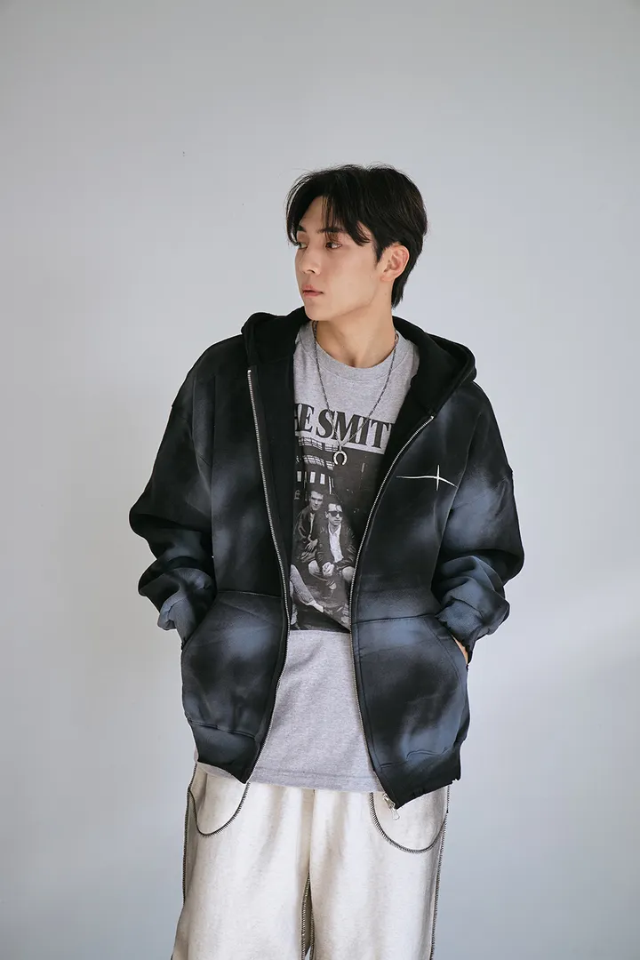 [UNISEX] 빈티지 워싱 더티 투웨이 후드집업 크롭 워싱  피그먼트 오버핏  핸드워머  커플룩 스트릿룩 빈티지룩 남여공용 유니섹스 크롭집업  빅사이즈 유니크 봄신상신상 물나염 상세 이미지 71