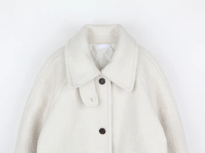 boucle high neck half coat (3color) 상세 이미지 41