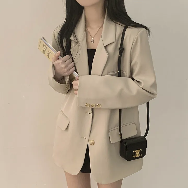 [봄ver/리얼오버핏] 고퀄! 모던 박시 데일리 투버튼 사이드포켓 싱글자켓 오피스룩 하객룩 데이트룩 빅사이즈 상세 이미지 13