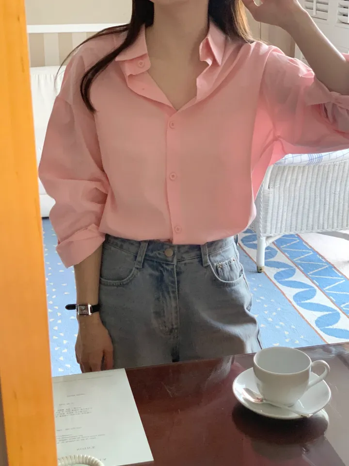 [주문폭주/당일출고] 루즈핏 파스텔 코튼 셔츠 남방 5col 봄셔츠 여름셔츠 가을셔츠 상세 이미지 23