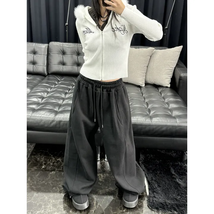 ❤️‍🔥누적판매8,000 돌파 기념❤️‍🔥[UNISEX/기모 ver.🤧/소장추천!]럽 올 컬러 와이드 스트링 트레이닝 팬츠(5color) 상세 이미지 10
