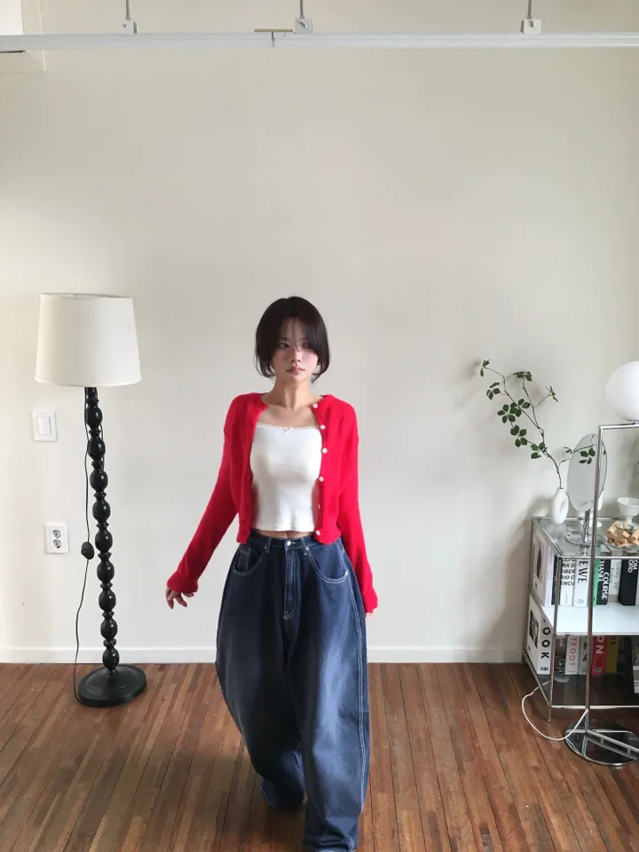 베스티 베이직 라운드 버튼 가디건 (8color) 상세 이미지 3