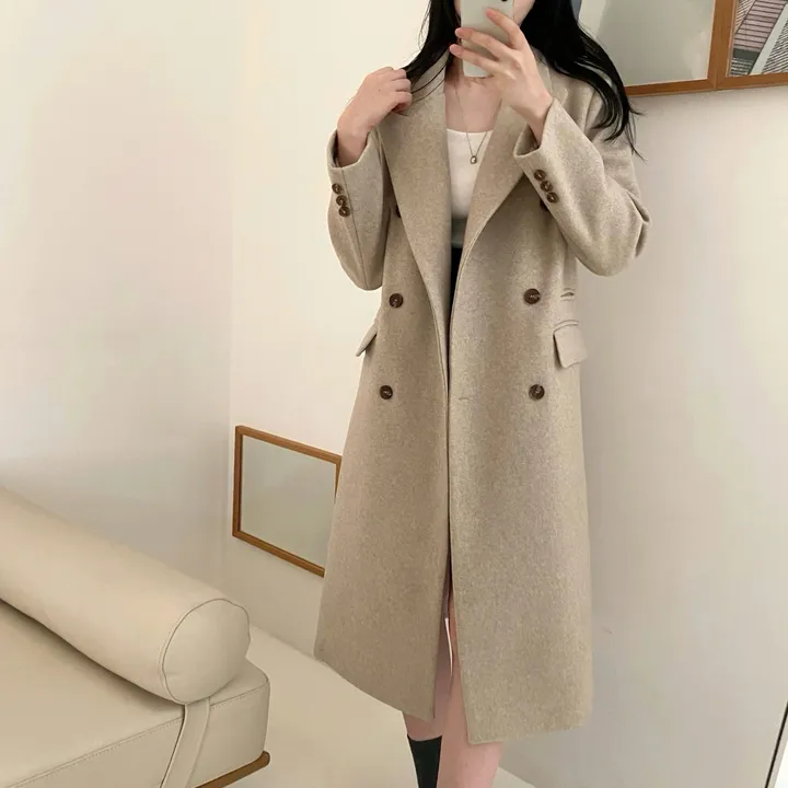플룻 코트 봄코트 롱코트 하객룩 울코트 상세 이미지 10