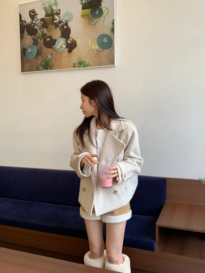 [문의폭주🚛/누빔안감/울함유] 베일리 더블 숏 코트 상세 이미지 25