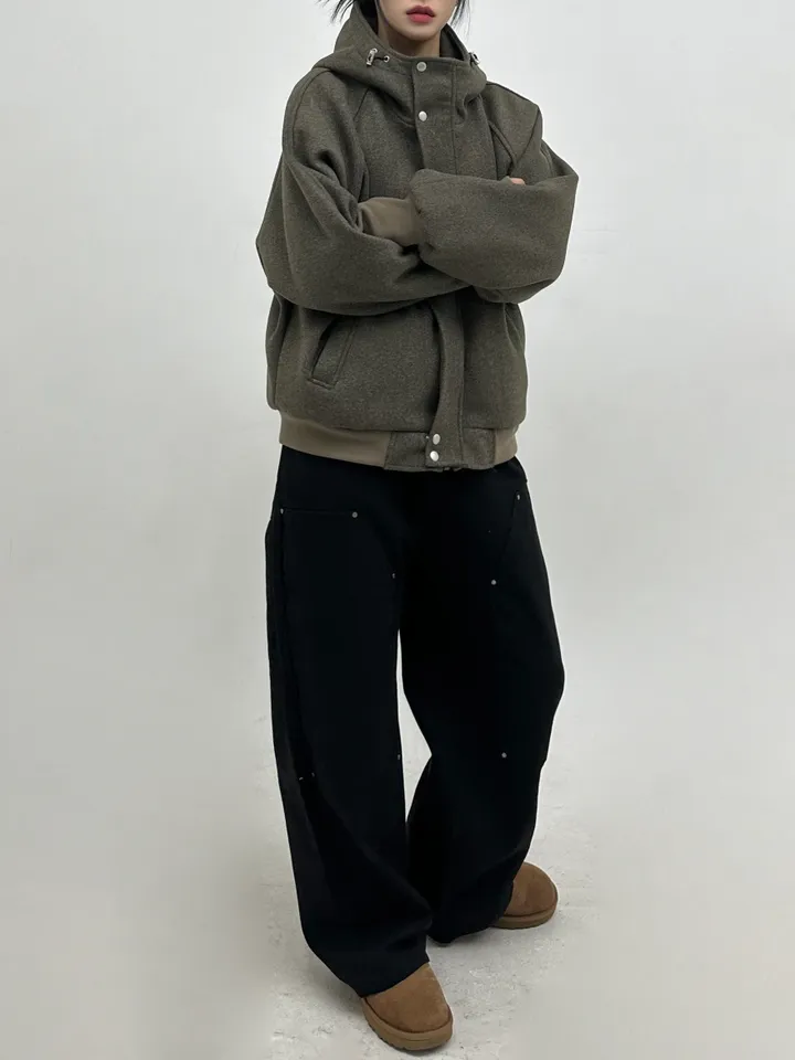 ✨단독진행✨[사계절ver./3천장돌파🏆] 오버 코튼 리벳 카펜터 롱 와이드 팬츠 상세 이미지 25