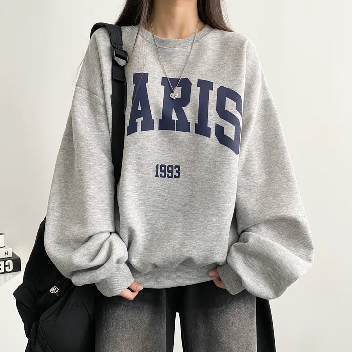 ⭐ 봄버전! [데일리!/묶음할인] 오버핏 파리스 빅레터링 맨투맨 3color 상세 이미지 22