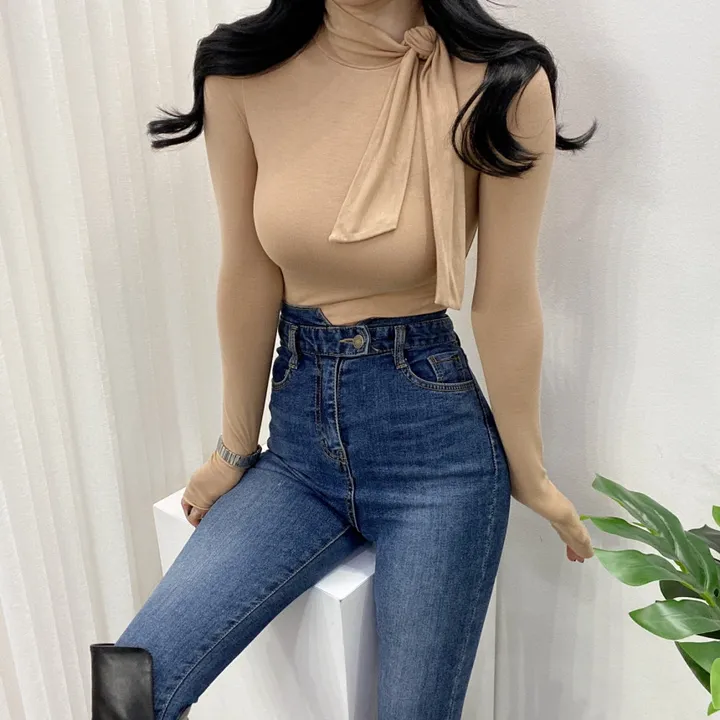 🚀당일발송🚀 [여성미가득] 럽럽 스카프 폴라 티셔츠 상세 이미지 21