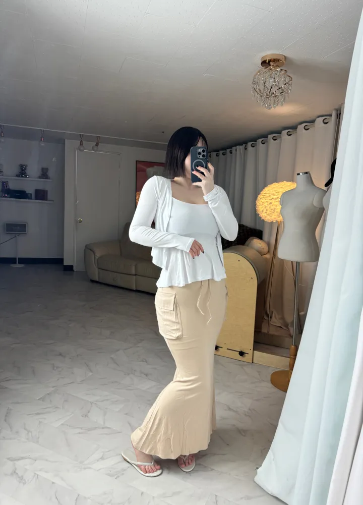 플레어 나시 가디건 투피스 세트 상세 이미지 13