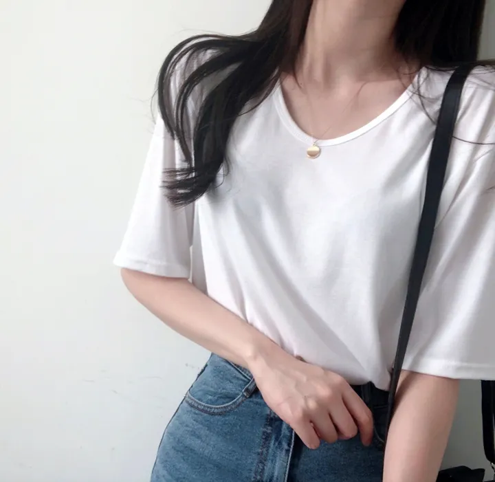 (국내제작 부드러움) 찰랑 데일리 기본 반팔 티셔츠 상세 이미지 8