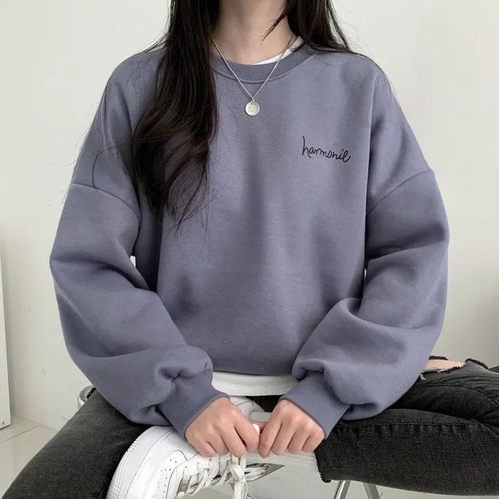 당일발송⚡[데일리/묶음할인] 심플 오버핏 하모니 레터링 맨투맨 4color 상세 이미지 31