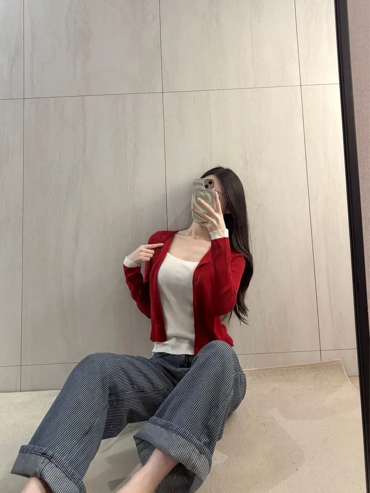 [일체형] 4color 레이어드 니트 가디건 *레이어드 가디건, 골지 가디건, 간절기, 배색가디건 상세 이미지 12