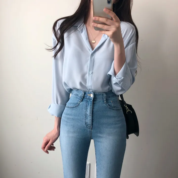 (Made/색감굿-핏예쁜) 촤르르 쉬폰 찰랑 데일리 셔츠 상세 이미지 32