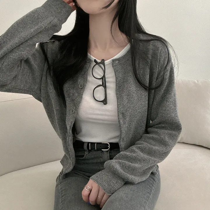 봄필수템 [브이넥/라운드넥] 소장각 라운드 브이넥 기본핏 긴팔 가디건 상세 이미지 42