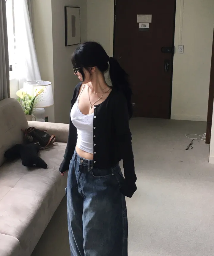 [정석핏!!/핏예쁨🤎] 데일리 랜드 여리 펀칭 가디건 상세 이미지 7